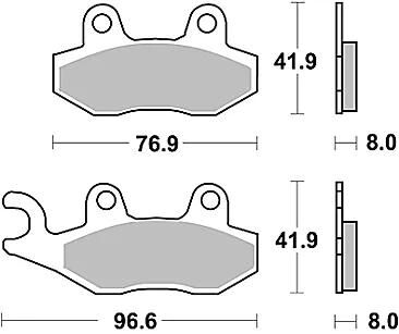Trw remblokken mcb 582 brake pad mcb 582 sh sintered metal