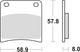 Trw remblokken mcb 591 brake pads sinter mcb 591 sv