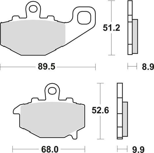 Trw bremsbelag mcb 662 brake pads sinter mcb 662 sh
