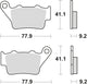 Trw remblokken mcb 672 brake pads sinter mcb 672 rsi