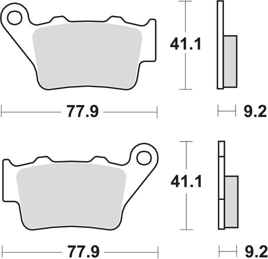 Trw bremsbelag mcb 672 brake pads sinter mcb 672 sh