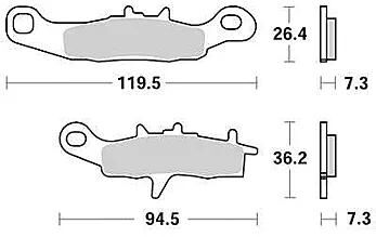 Trw bremsbelag mcb 697 brake pads sinter mcb 697 rsi