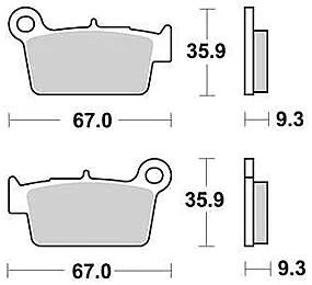 Trw bremsbelag mcb 739 brake pads sinter mcb 739 si