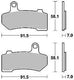 Trw remblokken mcb 781 brake pads sinter mcb 781 sh