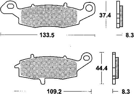 Trw bremsbelag mcb 681 brake pads sinter mcb 681 trq