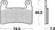 Trw remblokken mcb 703 brake pads sinter mcb 703 trq
