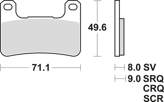 Trw bremsbelag mcb 752 brake pads sinter mcb 752 trq