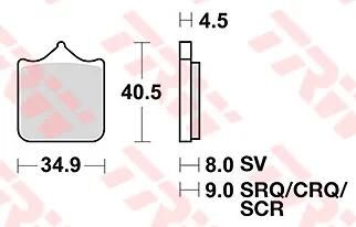 Trw bremsbelag mcb 829 brake pads sinter mcb 829 trq