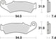 Trw remblokken mcb 574 brake pads sinter mcb 574 rsi