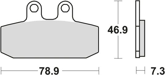Trw bremsbelag mcb 557 brake pads sinter mcb557srm