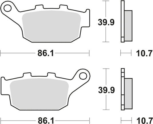 Trw bremsbelag mcb 585 brake pads sinter mcb585srm