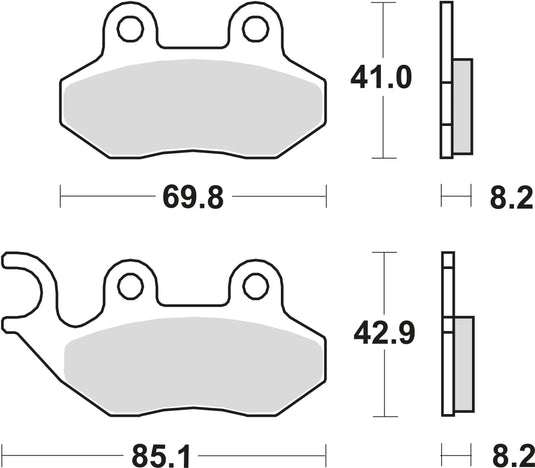 Trw bremsbelag mcb 684 brake pads organ. mcb684ec