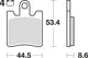 Trw remblokken mcb 706 brake pads sinter mcb706srm