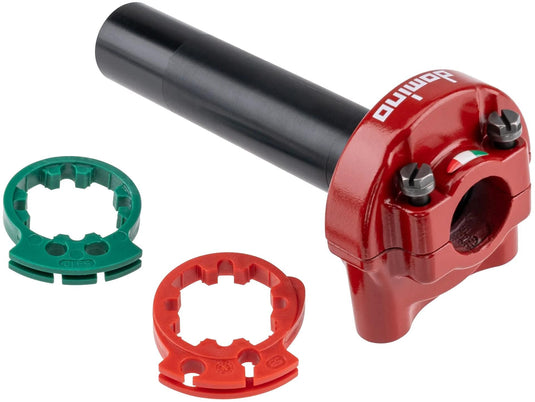 Domino gasdraaigreep armatuur xm2 throttle grips aluminum red 2-pull xm2