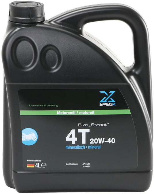 Spec-x motoröl bike 4t street motor oil 4t 20w-40 stre 4l bike