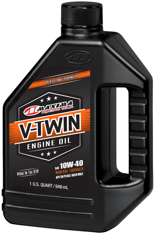 Maxima racing oils motorolie v-twin mineral motor oil maxima v-twin mineral 10w-40 946ml