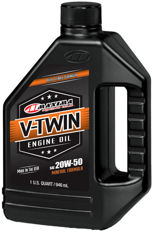 Maxima racing oils motorolie v-twin mineral motor oil maxima v-twin mineral 20w-50 946ml