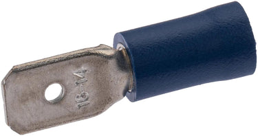 Spahn platte stekker blade terminal insulated blue 100pcs.
