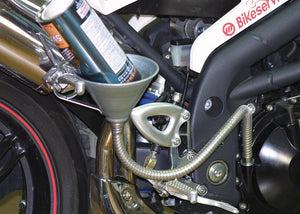 Bikeservice trechter funnel w flexible hose metal 600mm