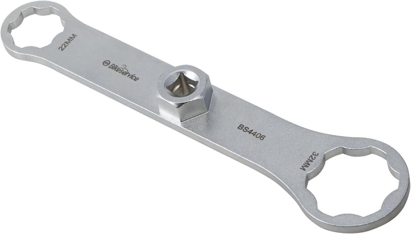 Load image into Gallery viewer, Bikeservice gabelkappenschlüssel schl fork cap bst 22x32mm 6knt
