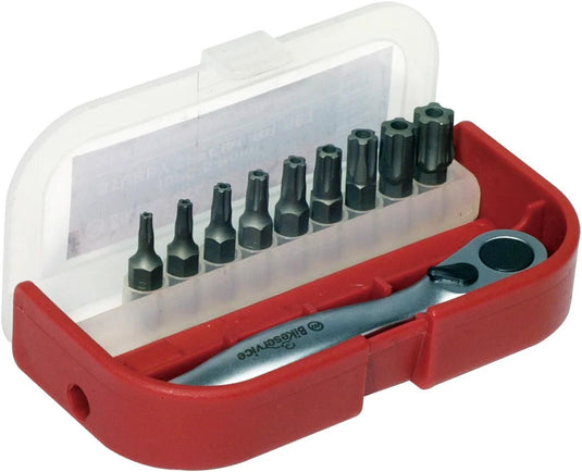 Bikeservice bitsatz bs6007 bitstz m umschltknr bst 10pcs 5star hole