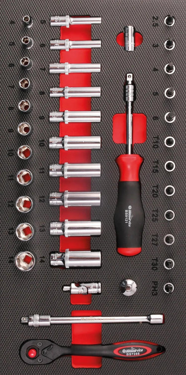 Bikeservice module-inlay steckschlüssel moduleinl bst stkschlein 1 4 39tlg