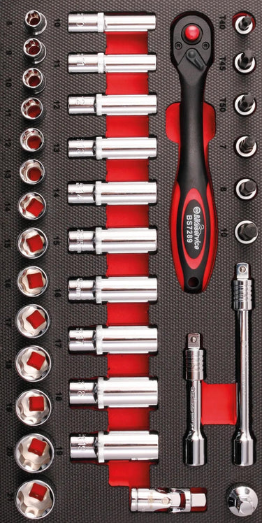 Bikeservice module-inlay steckschlüssel moduleinl bst stkschlein 3 8 36tlg
