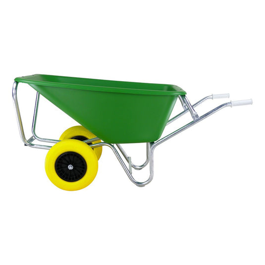 Fort producten kruiwagen f s 165l groen hdpe bak 2 wiel nooitmeerlek
