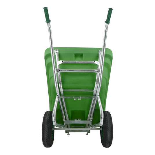 Fort producten kiep kruiwagen f s 300l groen 2 luchtwiel