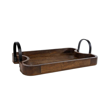 Dienblad rob antiek bruin mango 40x25x6,5cm