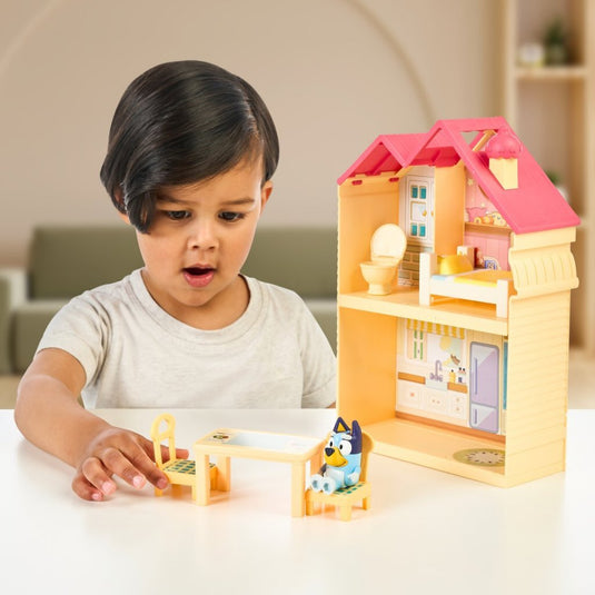 Moose toys bluey mini speelhuis met meubels en speelfiguur