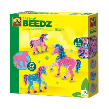Ses creative ses green beedz - strijkkralenset unicorn