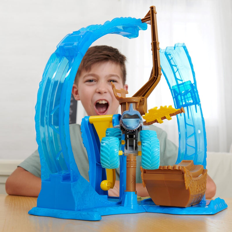 Load image into Gallery viewer, Monster jam megalodon loop of doom stuntspeelset
