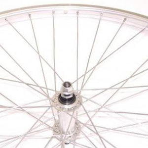 Voorwiel 28 sp. alu zilver sp13 trek basic aluminium naaf v.as
