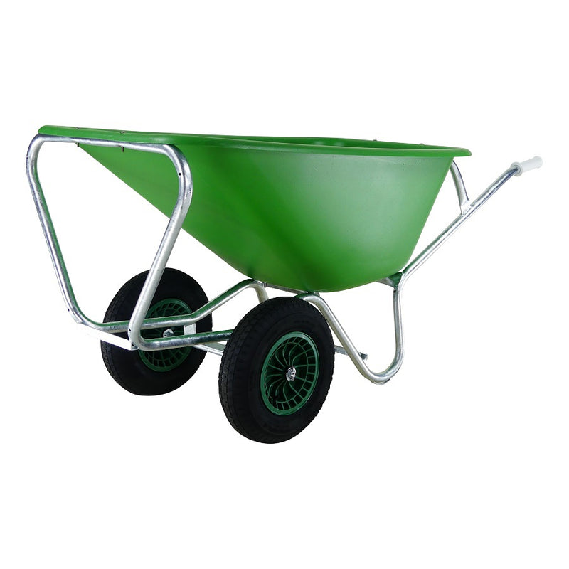 Load image into Gallery viewer, Fort producten kruiwagen f s 165l groen hdpe bak verz onderstel 2 wiel
