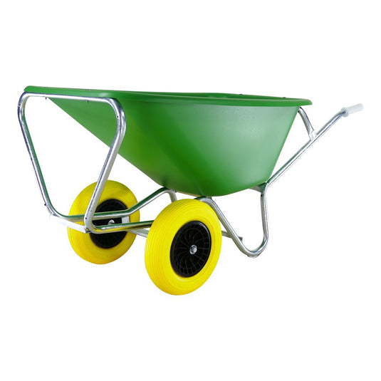 Fort producten kruiwagen f s 165l groen hdpe bak 2 wiel nooitmeerlek