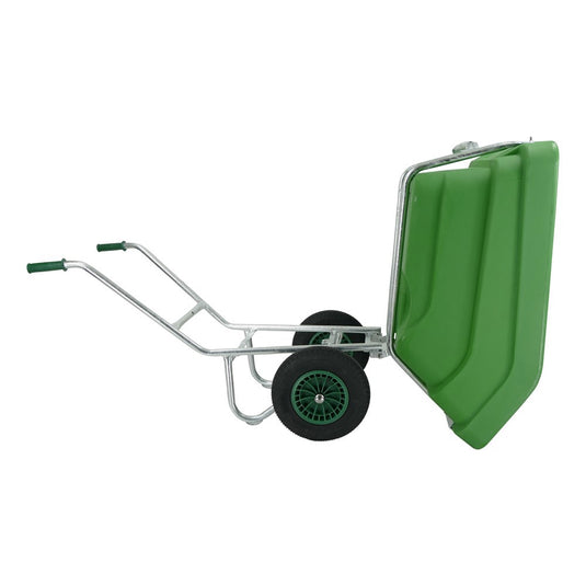 Fort producten kiep kruiwagen f s 300l groen 2 luchtwiel