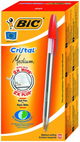 Bic balpen cristal medium 0,4 mm 50 stuks rood