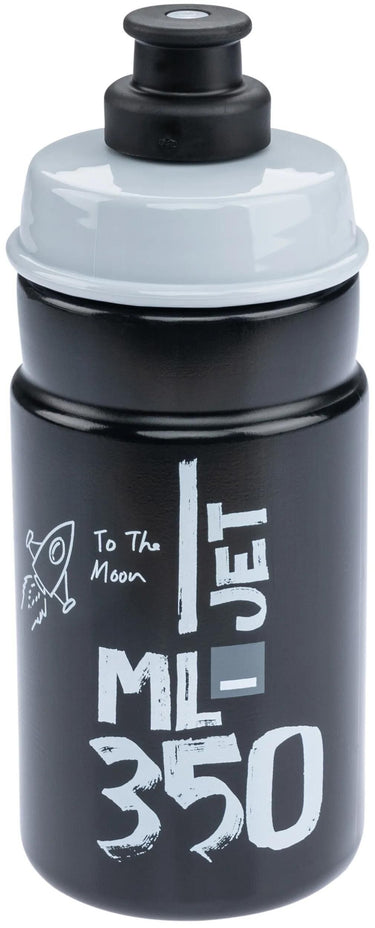 Elite bidon jet bottle jet black grey