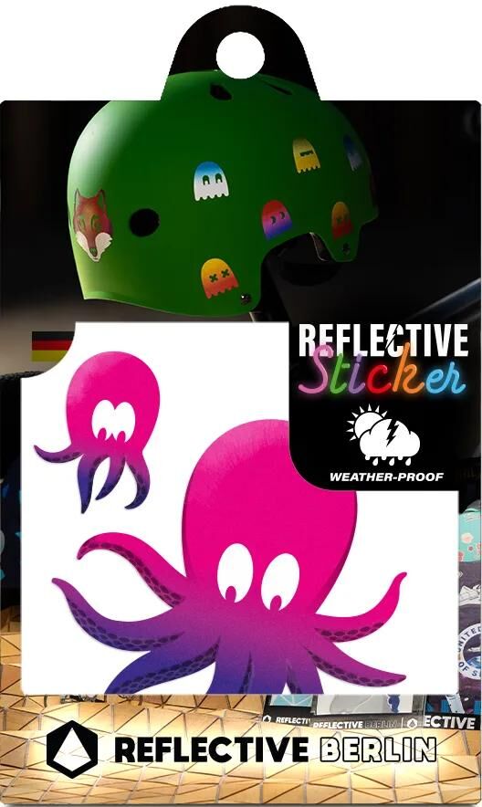 Afbeelding laden in galerijviewer, Reflective berlin reflex-sticker decals refl.sticker refl.berlin octopus neptun
