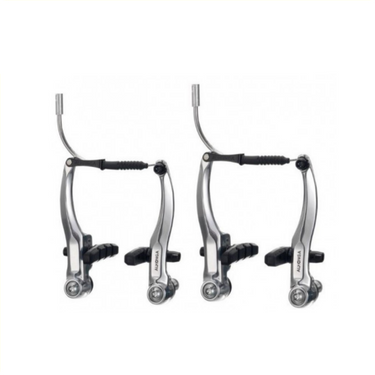 V-brake rem-set zilver voor + achter compleet