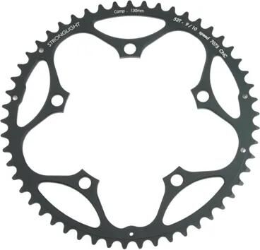 Stronglight kettingblad type s 7075 t6 chainring 7075t6 black 130 mm lochkr. 53z.