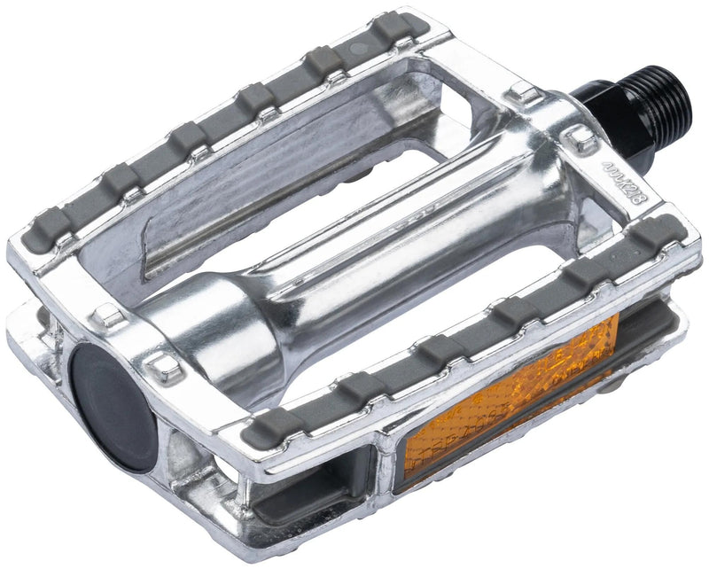 Load image into Gallery viewer, Pedaalset Ergotec 658 9 16 met reflector - zilver grijs
