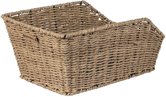Basil Cento Rattan Look WSL - fietsmand - achterop - inclusief Basil WSL systeem - lichtbruin