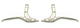 Saccon remhendel set, aluminium. zilver.