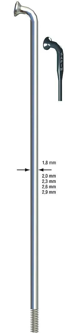 Sapim spaak leader spoke leader sst 2x264mm b