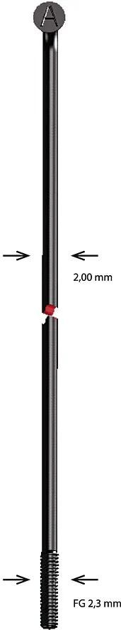 Alpina spaak spoke stainless steel 2x92mm