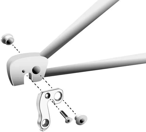 Load image into Gallery viewer, Union derailleurpad GH-127 met schroefset M8x0.75 +M4x0.7
