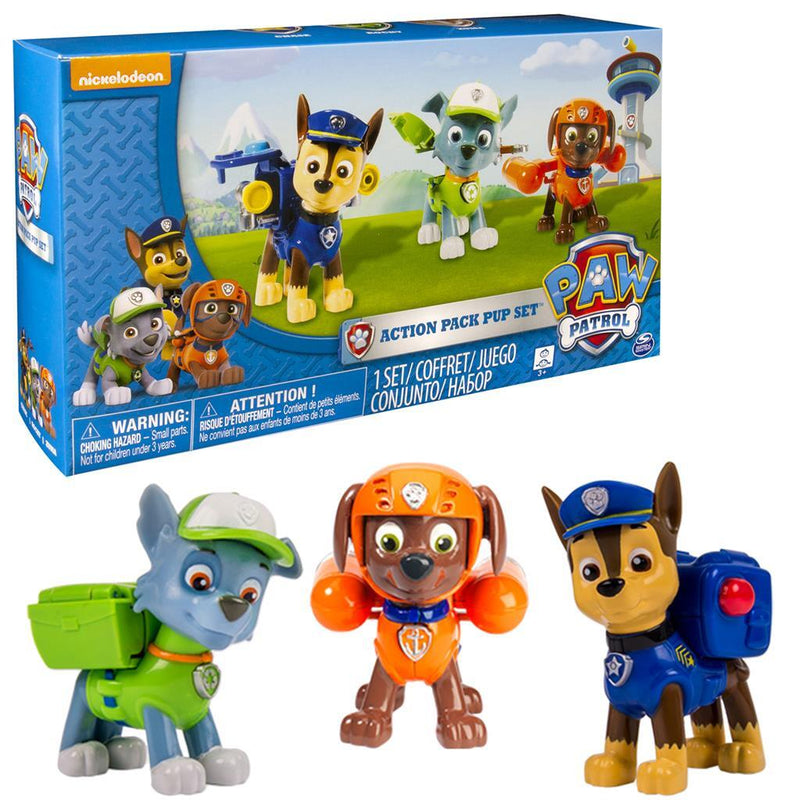 Load image into Gallery viewer, Paw patrol action pack 3 pups rockyen zuma en chase
