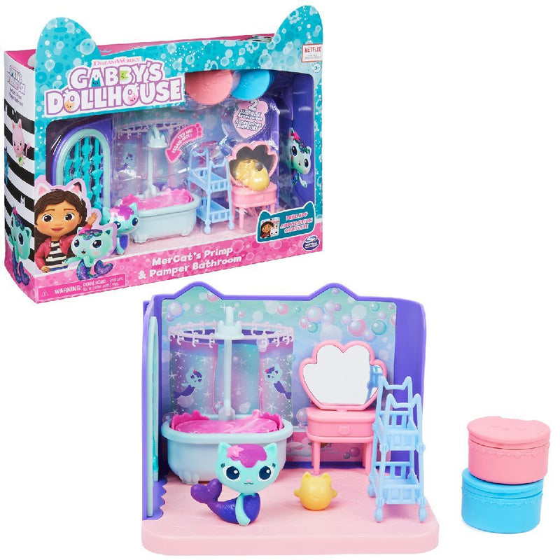 Load image into Gallery viewer, Gabby's dollhouse gabby #039;s dollhouse mercats primp and pamper badroom
